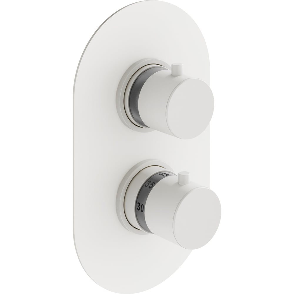 Смеситель термостатический встраиваемый PLUMBERIA SELECTION IXO белый ...