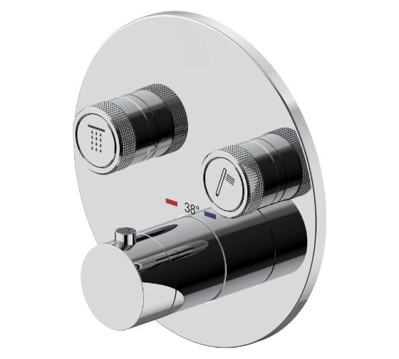 Внешняя часть встраиваемого смесителя для душа Plumberia Selection PSBOX хром PSB1902CR 1