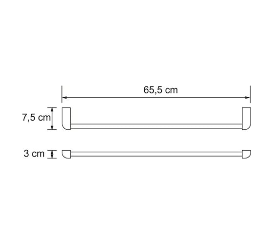 Держатель полотенец одинарный WasserKRAFT Kammel K-8330WHITE