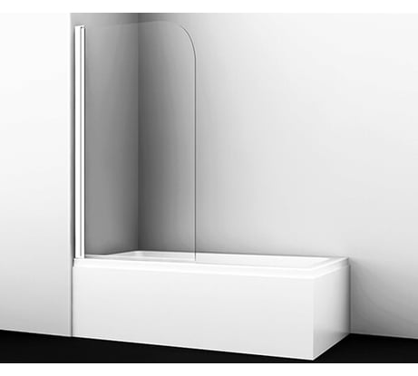 Стеклянная шторка на ванну WasserKraft Leine 35P01-80