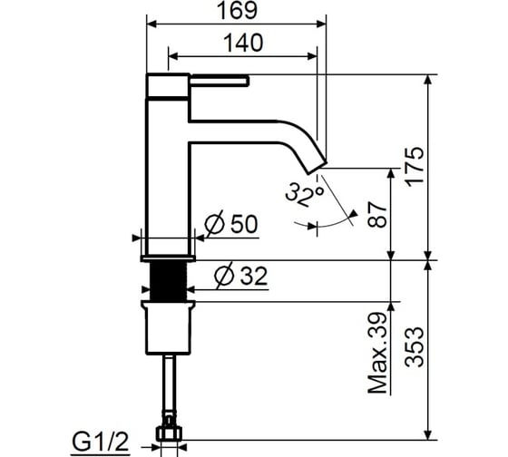Смеситель для раковины PLUMBERIA SELECTION IXO медь брашированная XO0053RS