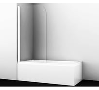 Стеклянная шторка на ванну WasserKraft Leine 35P01-80WHITE