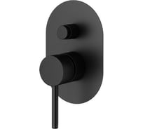 Внешняя часть встраиваемого смесителя для душа Plumberia Selection IXO черный матовый XO1001NO
