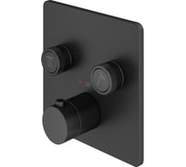 Внешняя часть встраиваемого смесителя для душа Plumberia Selection PSBOX черный матовый PSB2902NO