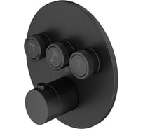 Внешняя часть встраиваемого смесителя для душа Plumberia Selection PSBOX черный матовый PSB1903NO