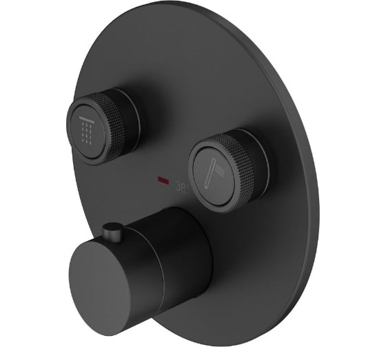 Внешняя часть встраиваемого смесителя для душа Plumberia Selection PSBOX черный матовый PSB1902NO 1