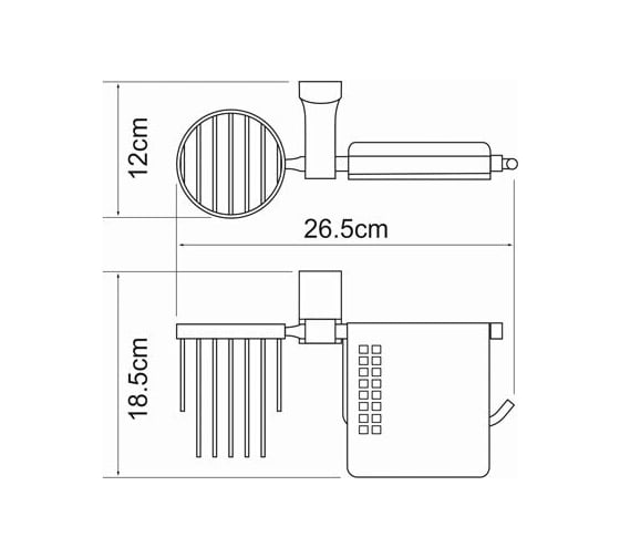 Держатель туалетной бумаги и освежителя WasserKRAFT Leine K-5059WHITE