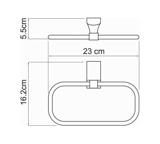 Держатель полотенец WasserKRAFT Leine K-5060WHITE