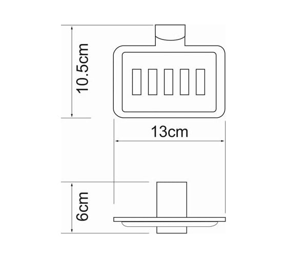 Мыльница решетка WasserKRAFT Leine K-5069WHITE