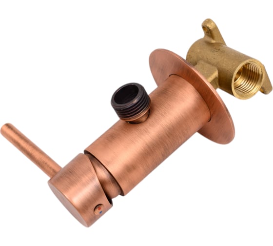 Набор гигиенического душа со смесителем PLUMBERIA SELECTION IXO медь брашированная XO2000RS