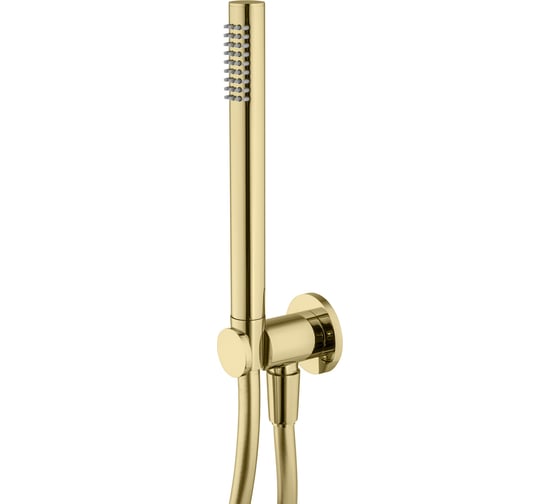Комплект ручного душа PLUMBERIA SELECTION SHOWER 1 режим, на водорозетке с держателем, золото HST3018OR