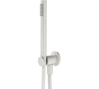 Комплект ручного душа PLUMBERIA SELECTION SHOWER 1 режим, на водорозетке с держателем, белый матовый HST3018BO