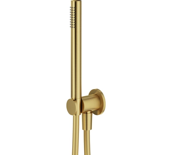 Комплект ручного душа PLUMBERIA SELECTION SHOWER 1 режим, на водорозетке с держателем, золото брашированное HST3018OB 1
