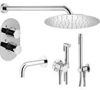 Комплект смесителей для ванной PLUMBERIA SELECTION IXO с гигиеническим душем, хром KITZXOT19CR260