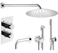 Комплект смесителей для ванной PLUMBERIA SELECTION IXO с гигиеническим душем, хром KITZXOT19QCR260