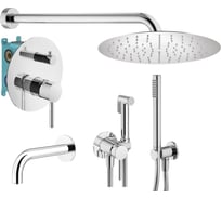 Комплект смесителей для ванной PLUMBERIA SELECTION IXO с гигиеническим душем, хром KITZXO19CR60