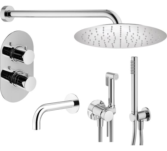 Комплект смесителей для ванной PLUMBERIA SELECTION IXO с гигиеническим душем, хром KITZXOT19CR60