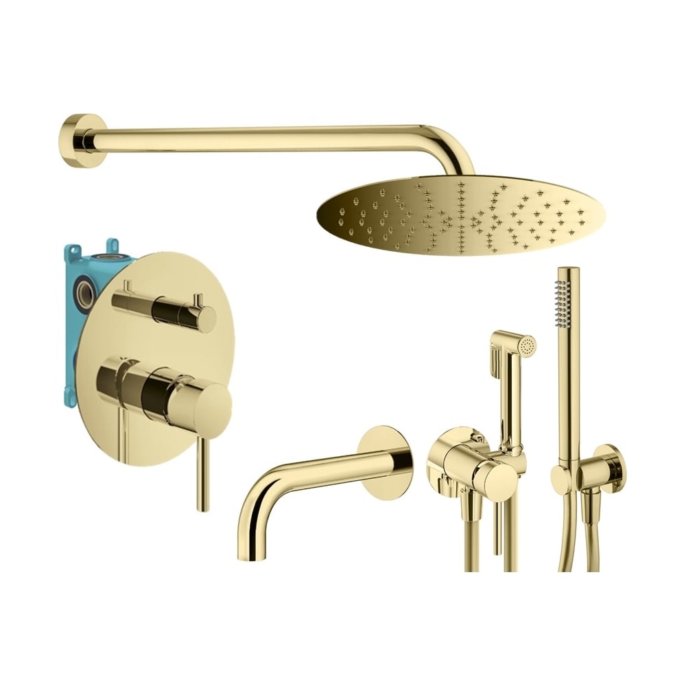 Комплект смесителей для ванной PLUMBERIA SELECTION IXO с гигиеническим ...