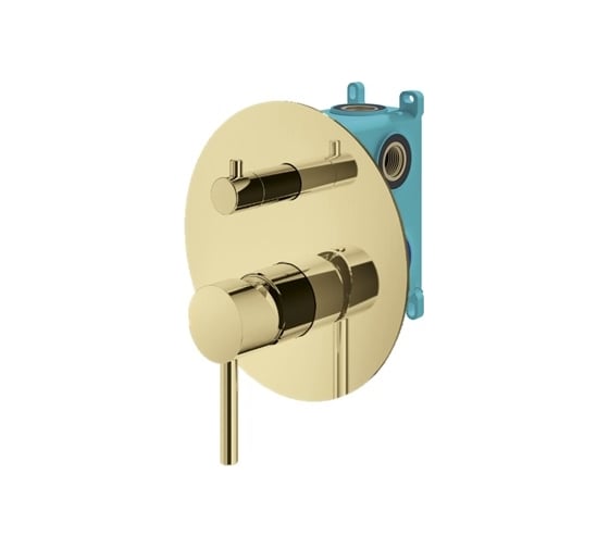 Комплект смесителей для ванной PLUMBERIA SELECTION IXO с гигиеническим душем, золото KITZXO19OR60