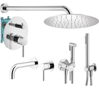 Комплект смесителей для душа PLUMBERIA SELECTION IXO с гигиеническим душем, хром KITZXO18CR210
