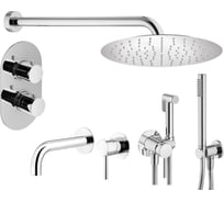 Комплект смесителей для душа PLUMBERIA SELECTION IXO с гигиеническим душем, хром KITZXOT18CR210