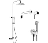 Комплект смесителей для душа PLUMBERIA SELECTION IXO с гигиеническим душем, хром KITZXO6302CR210