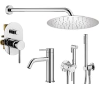 Комплект смесителей для душа PLUMBERIA SELECTION IXO с гигиеническим душем, хром KITZXO15CR53