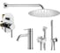Комплект смесителей для душа PLUMBERIA SELECTION IXO с гигиеническим душем, хром KITZXO15CR53 1