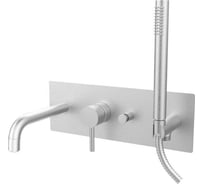 Смеситель для ванны встраиваемый Paffoni LIGHT Steel looking LIG001ST