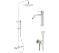 Комплект смесителей для душа PLUMBERIA SELECTION IXO с гигиеническим душем, белый матовый KITZXO6302BO53