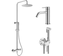 Комплект смесителей для душа PLUMBERIA SELECTION IXO с гигиеническим душем, хром KITZXO6302CR53