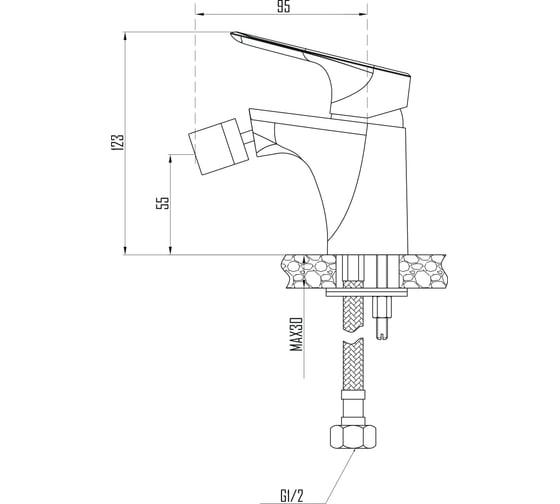Смеситель для биде DEVIDA ARBO DVS1051-12