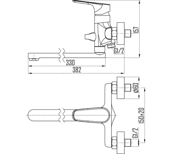 Смеситель для ванны DEVIDA ARBO DVS1023-12