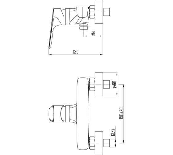 Смеситель для душа DEVIDA ARBO DVS1031-12