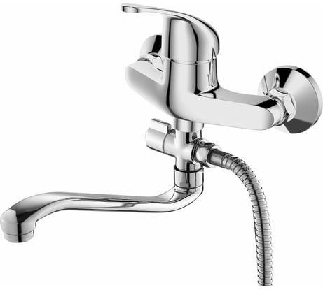 Смеситель для ванны DEVIDA ELRA с поворотным изливом и наружным поворотным дивертором DVL0322-03