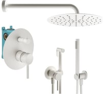 Комплект смесителей для душа PLUMBERIA SELECTION IXO с гигиеническим душем, белый матовый KITZXO18BO