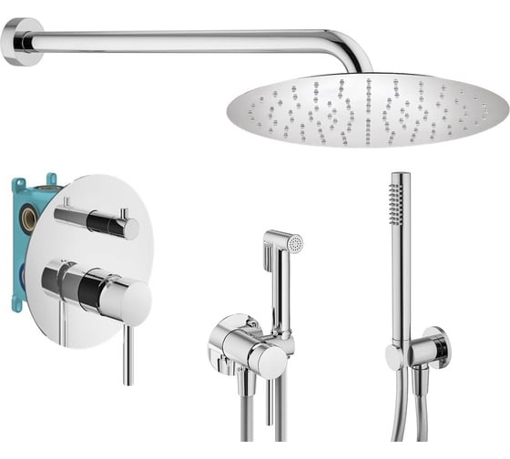 Комплект смесителей для душа PLUMBERIA SELECTION IXO с гигиеническим душем, хром KITZXO18CR 1