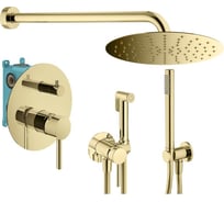 Комплект смесителей для душа PLUMBERIA SELECTION IXO с гигиеническим душем, золото KITZXO18OR