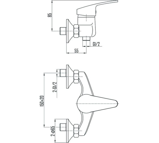 Смеситель для душа DEVIDA ELSI DVL0331-05