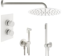 Комплект смесителей для душа PLUMBERIA SELECTION IXO с гигиеническим душем, белый матовый KITZXOT18QBO