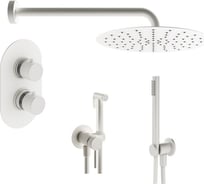 Комплект смесителей для душа PLUMBERIA SELECTION IXO с гигиеническим душем, белый матовый KITZXOT18BO