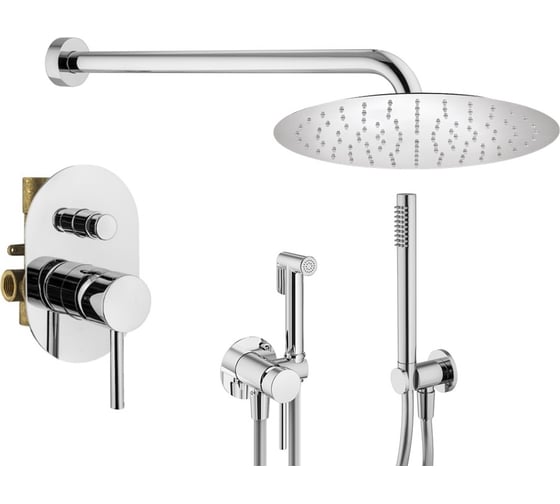 Комплект смесителей для душа PLUMBERIA SELECTION IXO с гигиеническим душем, хром KITZXO15CR
