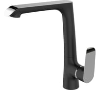 Смеситель для кухни DEVIDA GEMMA-NERO с боковой ручкой, на гайке, черный DVS1406-15N