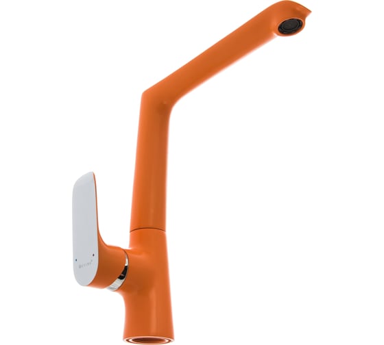 Смеситель для кухни DEVIDA GEMMA-ORANGE с боковой ручкой, на гайке, оранжевый DVS1406-15O
