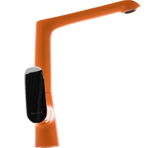 Смеситель для кухни DEVIDA GEMMA-ORANGE с боковой ручкой, на гайке, оранжевый DVS1406-15O