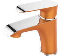 Смеситель для раковины DEVIDA GEMMA-ORANGE оранжевый, на гайке DVS1443-15O