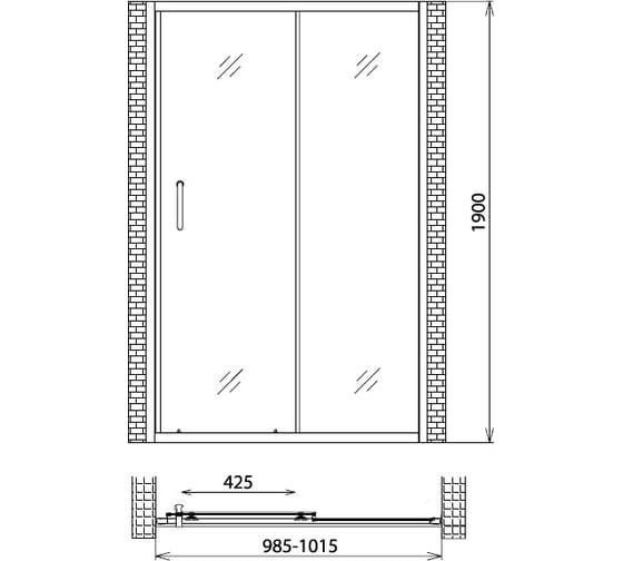 Душевая дверь GEMY Victoria S30191H