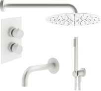 Комплект со смесителем для ванной PLUMBERIA SELECTION IXO белый матовый KITXOT19QBO260KING