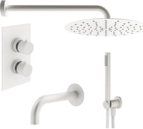 Комплект со смесителем для ванной PLUMBERIA SELECTION IXO белый матовый KITXOT19QBO260