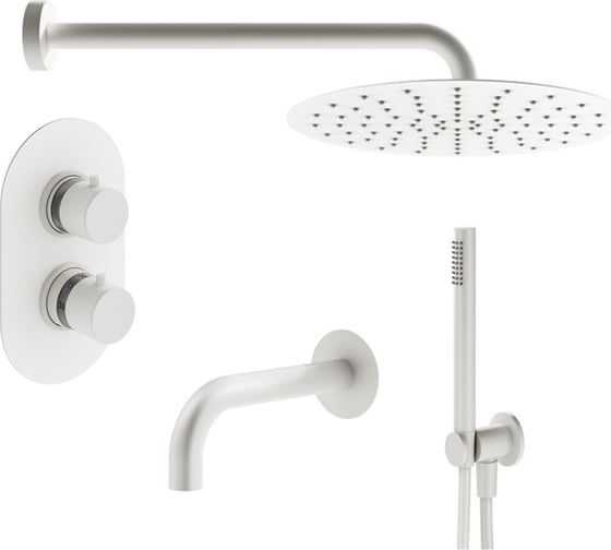 Комплект со смесителем для ванной PLUMBERIA SELECTION IXO белый матовый KITXOT19BO260